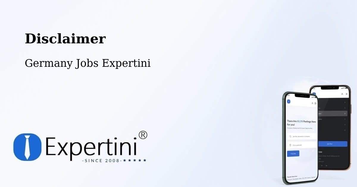 Disclaimer – List - Germany Jobs Expertini