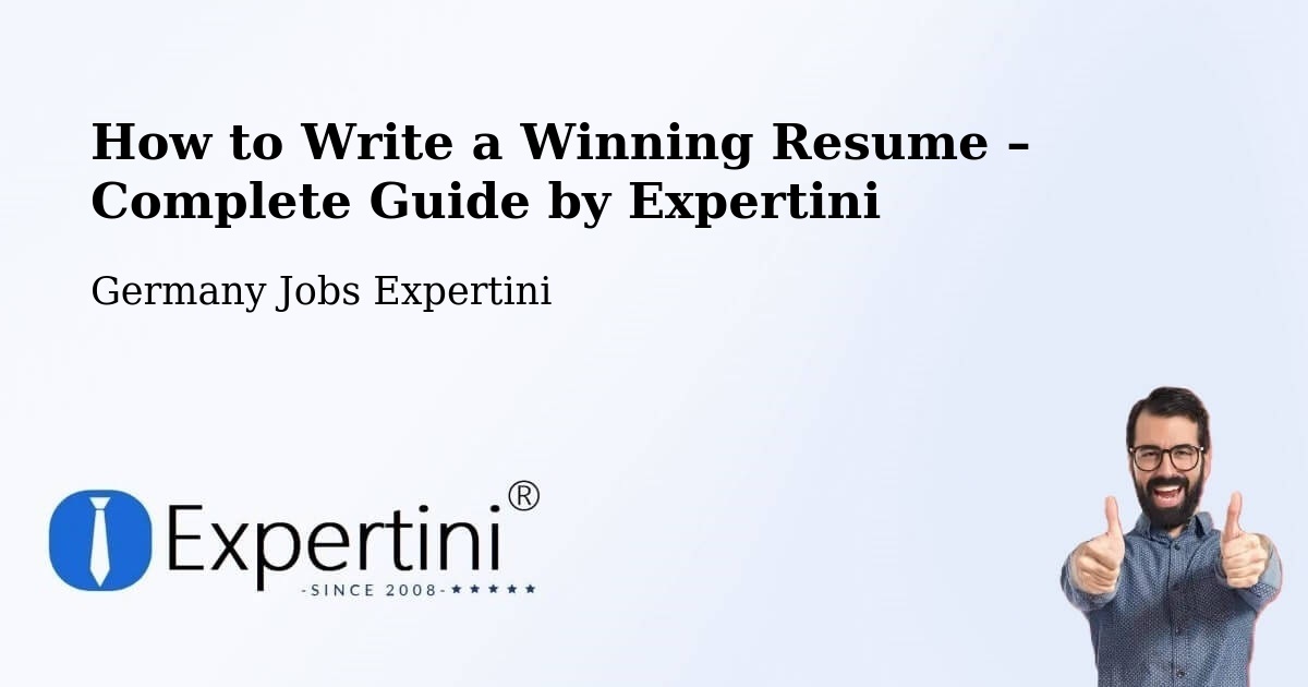 Resume Writing Guide for Job Seekers – List - List, Germany Jobs Expertini